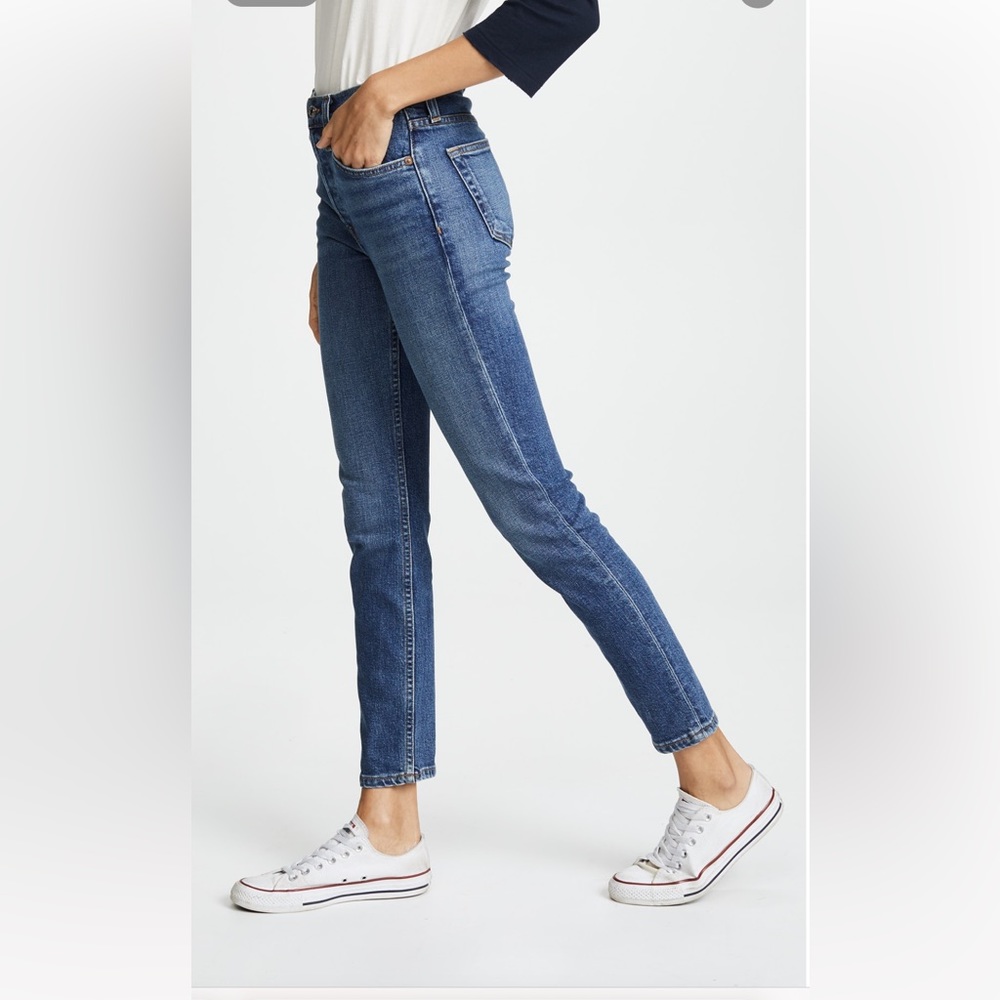 Re | Done The Comfort Stretch High Rise Ankle Crop in Mid 70s
